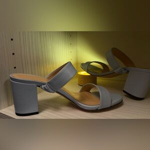 J. Crew Powder Blue Block Heel Sandals